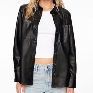 Dynamite leather shacket